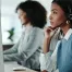 Call centre woman with headset
